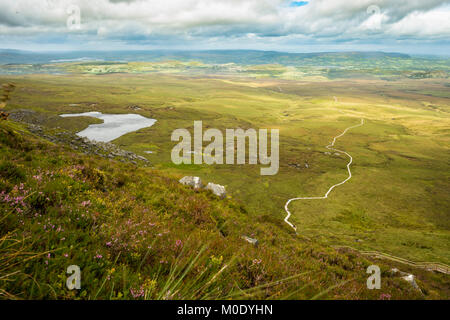 View of The Stairway to Heaven at Cuilcagh mountain from the top Stock Photo