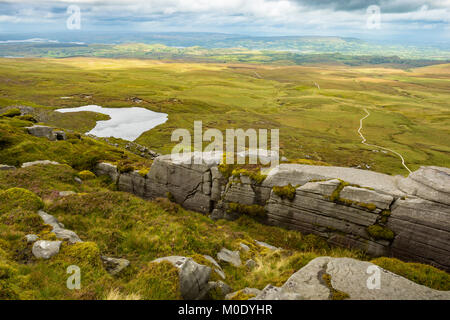 View of The Stairway to Heaven at Cuilcagh mountain from the top Stock Photo