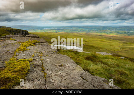 View of The Stairway to Heaven at Cuilcagh mountain from the top Stock Photo