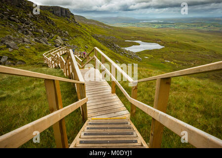 View of The Stairway to Heaven at Cuilcagh mountain from the top Stock Photo