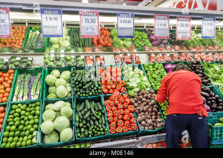 Buenos Aires Argentina,Abasto,shopping shoppers shop shops market buying selling,store stores business businesses,Supermercados Coto,grocery store sup Stock Photo