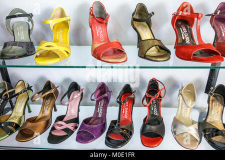 Buenos Aires Argentina,San Telmo,Libertango,dance shoes,footwear,tango,women's shoes,strap,sandal,high heels,Hispanic ARG171122189 Stock Photo