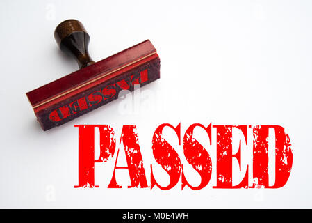 PASSED rubber stamp Stock Photo