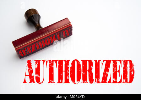 AUTHORIZED rubber stamp Stock Photo