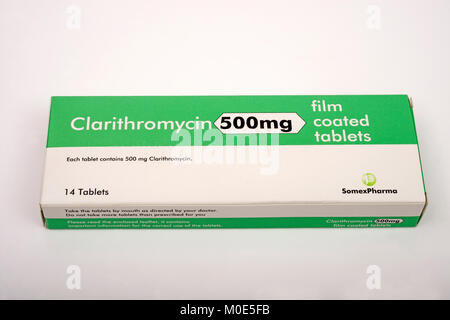 Clarithromycin 500mg Stock Photo