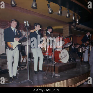 DAVE CLARK FIVE UK pop group as the resident band at the Tottenham Royal, London, in January 1964. Photo: Tony Gale Stock Photo