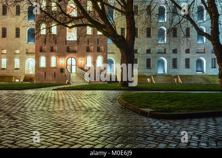 Amsterdam, Netherlands, December 16, 2017: The facades in the courtyard of the Maritime Museum in Amsterdam Stock Photo