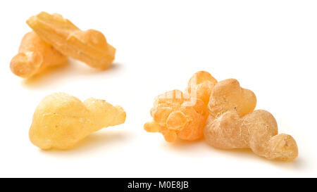 Pure Organic Frankincense Resin isolated on the white background Stock Photo