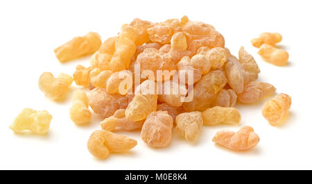 Pure Organic Frankincense Resin isolated on the white background Stock Photo