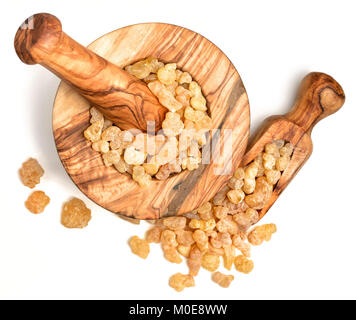 Pure Organic Frankincense Resin isolated on the white background Stock Photo