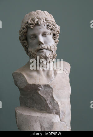 Zeus sculpture. 4th century AD. One of the fathers gods.  The Esquiline hill, Rome. Carrara marble. Stock Photo