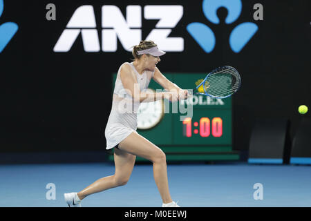 Australia. 20th Jan, 2018. Russian tennis player Maria Sharapova is in action during her 3rd round match at the Australian Open vs German tennis player Angelique Kerber on Jan 20, 2018 in Melbourne, Australia. Credit: YAN LERVAL/AFLO/Alamy Live News Credit: Aflo Co. Ltd./Alamy Live News Stock Photo