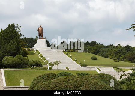 Wonsan, North Korea - July 30, 2014: The monument to Kim Il Sung in Wonsan, North Korea. Stock Photo