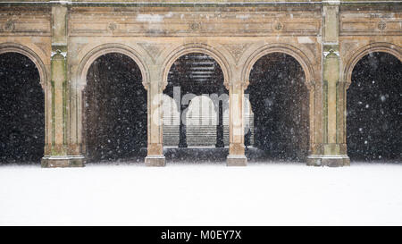 Winter at Bethesda Terrace in Central Park New York City Stock Photo - Alamy