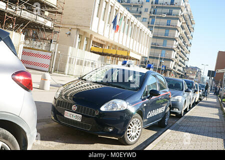 criminal court of Santa maria capua Vetere, Caserta, Italy and Carabinieri's car Stock Photo