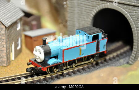 N Gauge Model Railway Engine Stock Photo