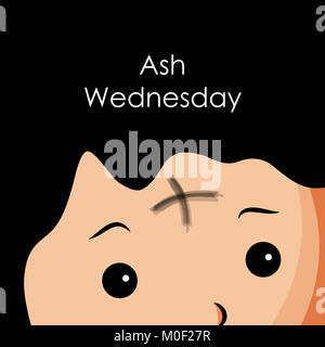 illustration of elements of Ash Wednesday background Stock Photo