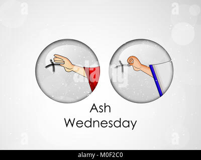 illustration of elements of Ash Wednesday background Stock Photo