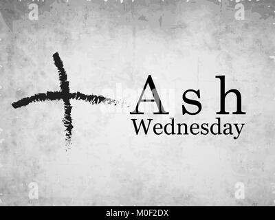 illustration of elements of Ash Wednesday background Stock Photo