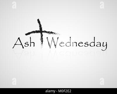 illustration of elements of Ash Wednesday background Stock Photo