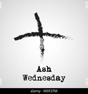 illustration of elements of Ash Wednesday background Stock Photo