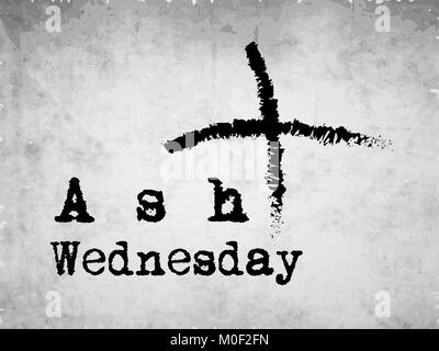 illustration of elements of Ash Wednesday background Stock Photo