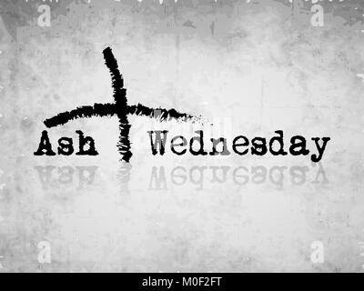 illustration of elements of Ash Wednesday background Stock Photo