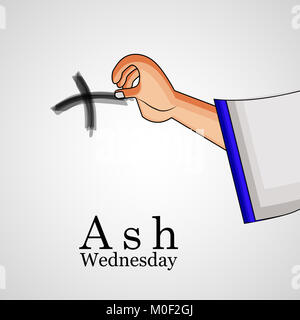 illustration of elements of Ash Wednesday background Stock Photo