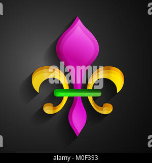 illustration of elements of Mardi Gras Carnival background Stock Photo