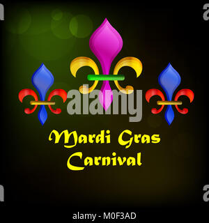 illustration of elements of Mardi Gras Carnival background Stock Photo