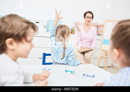 Lesson in elementary school Stock Photo