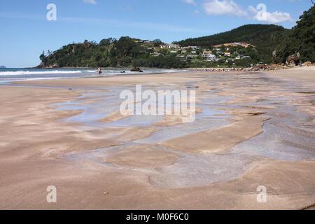 North Island landscape, New Zealand - Hot Water Beach. Waikato region. Stock Photo