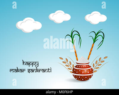 illustration of Indian Festival Makar Sankranti background Stock Photo