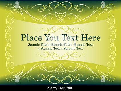Abstract green background with floral frame Stock Vector Image & Art ...