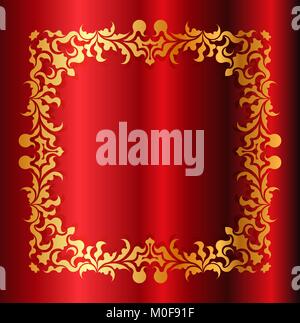 ecorative gold frame for text. Vector. EPS10 Stock Vector