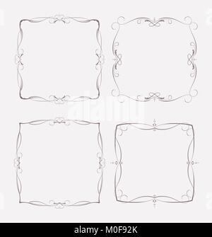 Set of Decorative vintage frames Stock Vector Image & Art - Alamy
