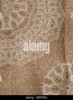 Vintage design on wooden background with lace ornament. Template design for cover book or card. Stock Vector