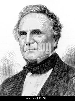 Charles Babbage (1791-1871). Stock Photo