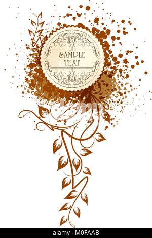 Floral Modern Vector Round Frame Stock Vector Image & Art - Alamy