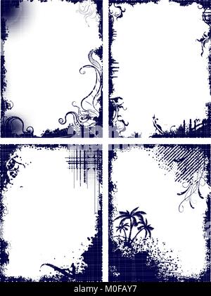 Set of four frames in grunge style Stock Vector Image & Art - Alamy