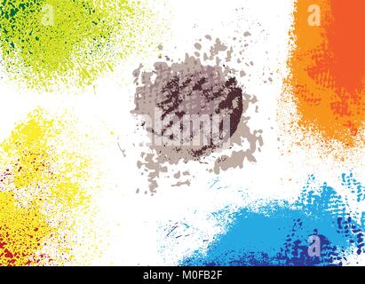 Set of colored grunge elements. Stock Vector