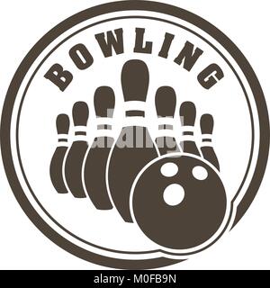 Abstract bowling design Stock Vector