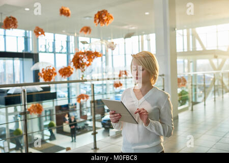 White Collar Worker Using Digital Tablet Stock Photo