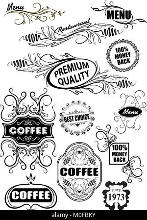 Calligraphic design elements and decorations of your page. Vector. Stock Vector