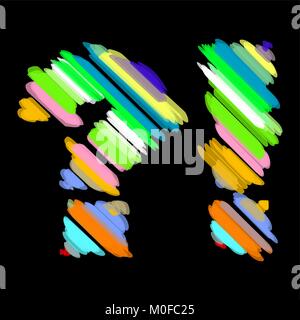 Abstract colorful punctuation marks "? !" Stock Vector