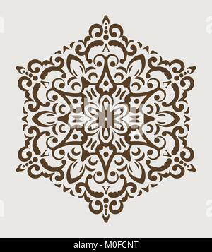 Abstract vector round lace design - mandala, decorative element Stock Vector