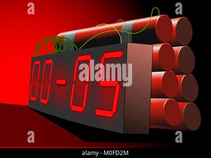 Vector bomb before explosion Stock Vector