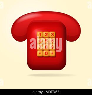 Phone in cartoons style. Vector illustration. Stock Vector