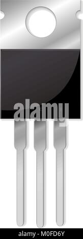 Power transistor isolated. Vector Stock Vector
