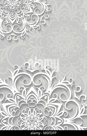 Christmas card/background with paper snowflakes Stock Vector